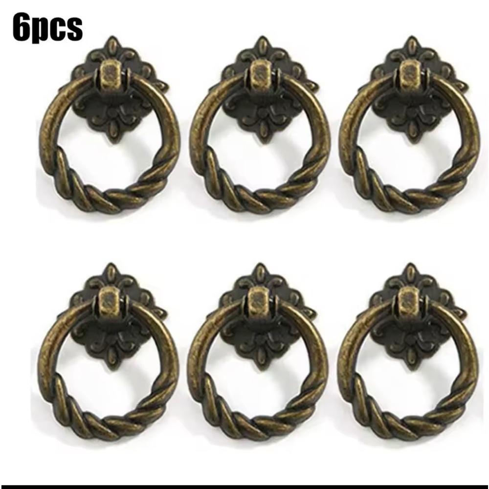 6 Drawer Pulls Cabinet Door Dresser NEW